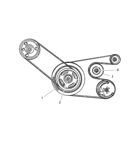 1997 Dodge Caravan Pulley & Related Parts Diagram 1 - Thumbnail