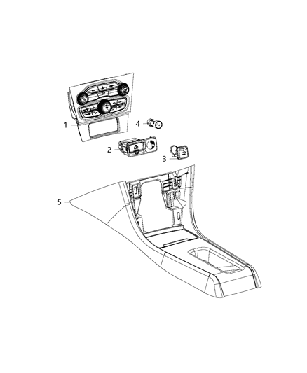 2020 Dodge Charger Switches - Heater & A/C Diagram 3 - Thumbnail