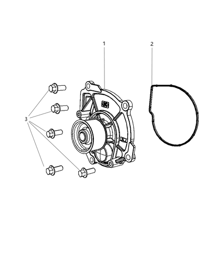 2012 Ram C/V Water Pump & Related Parts Diagram 1 - Thumbnail