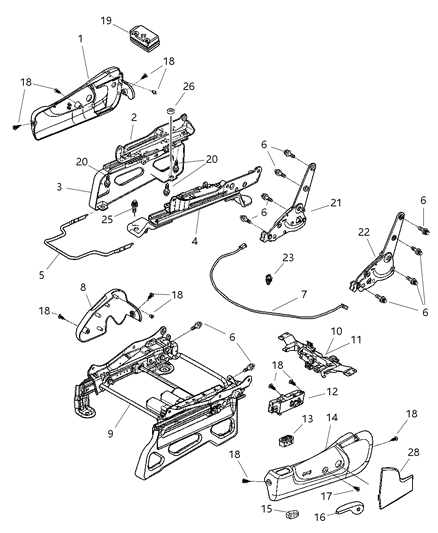 2003 Jeep Liberty Switch Heated Seat Diagram for 5GW44DX9AB