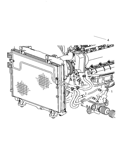 2005 Dodge Dakota Hose Power Steering Return Diagram for 52013464AD