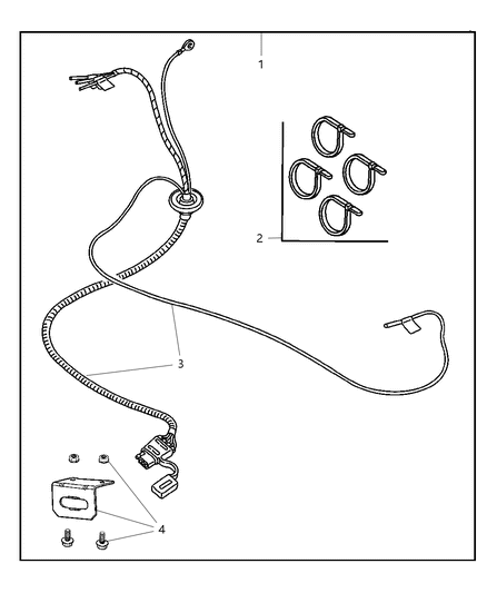 2002 Dodge Ram 3500 Regular Cab Wiring Kit - Trailer Tow Diagram 1 - Thumbnail