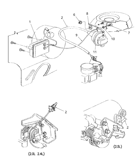 1999 Chrysler Sebring Cable Diagram for 4669915