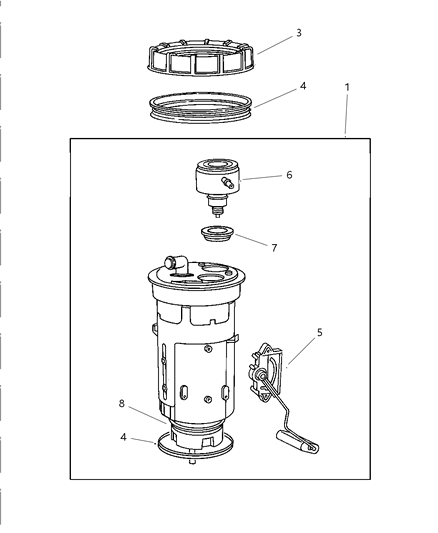 1999 Dodge Ram Wagon Fuel Module Diagram 1 - Thumbnail