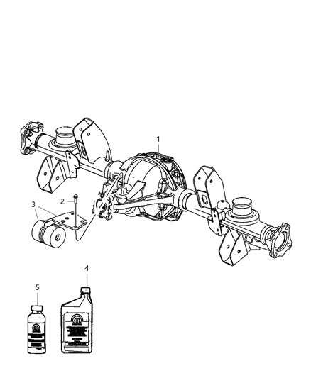 2010 Jeep Grand Cherokee Axle Assembly Rear Complete Diagram for 52114834AC