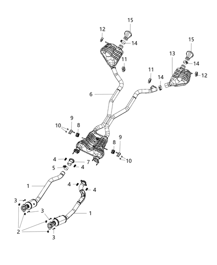 2021 Jeep Grand Cherokee Exhaust System Diagram 4 - Thumbnail