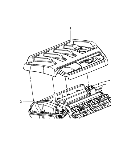 2017 Jeep Compass Engine Cover & Related Parts Diagram 2 - Thumbnail