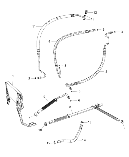 2013 Ram 3500 Pickup Power Steering Hose Diagram