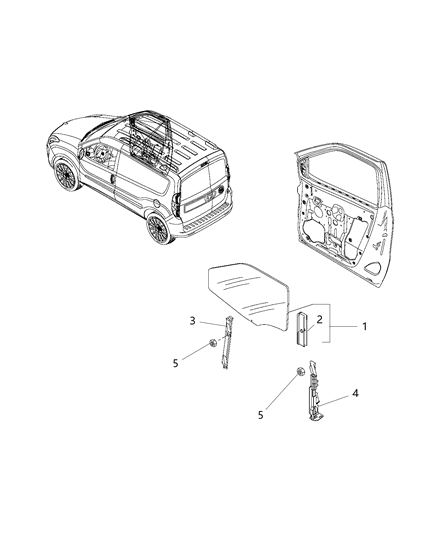 2020 Ram ProMaster City Side Front Doors Diagram