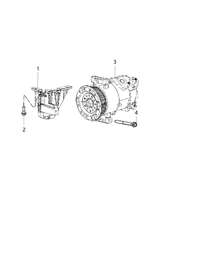 2020 Jeep Compass A/C Compressor Mounting Diagram 3 - Thumbnail