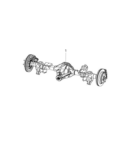 Axle Assembly, Rear Diagram for 68334752AG