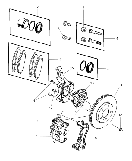 2007 Chrysler Pacifica Rotor Brake Diagram for 4721234AB