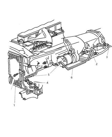 2001 Dodge Ram 3500 Regular Cab Transmission Auxiliary Oil Cooler Diagram 2 - Thumbnail