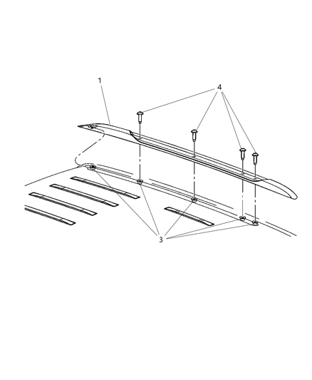 2018 Dodge Durango Cross Bar Diagram for 68079442AB