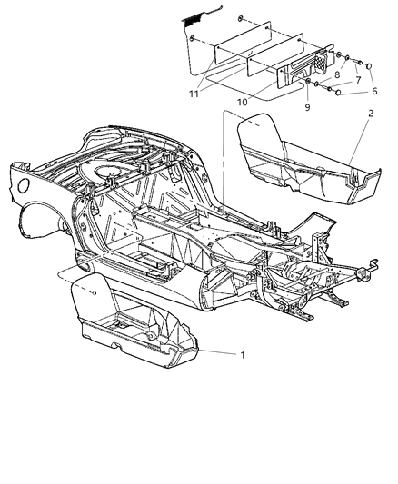 2009 Dodge Viper Carpet, Front Passenger Side Diagram for TU02DX9AC