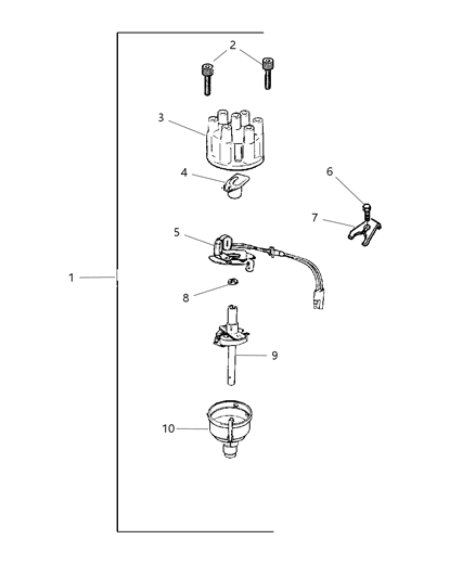 1998 Dodge Ram 3500 Quad & Club Cab Distributor Diagram
