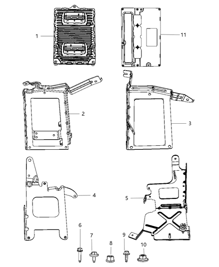2011 Chrysler 200 Module Powertrain Control Generic Diagram for RL150542AE