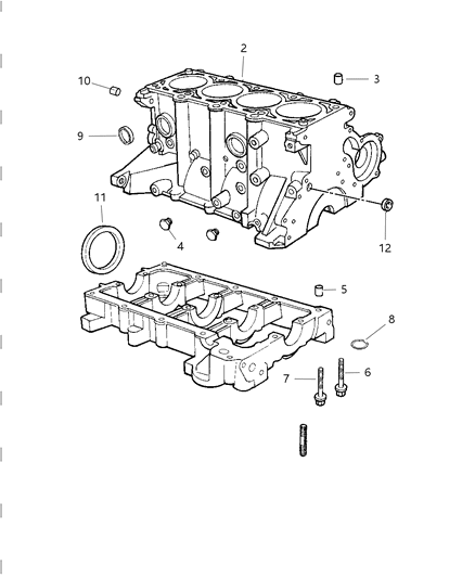 1997 Dodge Avenger Cylinder Block Diagram 2 - Thumbnail