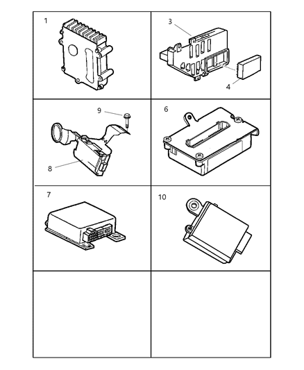1997 Chrysler Sebring Control Module Diagram for R4671221