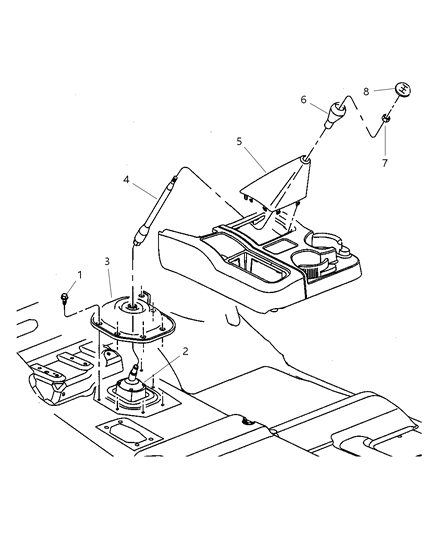 2006 Dodge Ram 1500 Gearshift Control Diagram 1 - Thumbnail