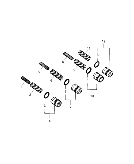 2002 Chrysler Sebring Coupe Accumulator Piston & Spring Diagram