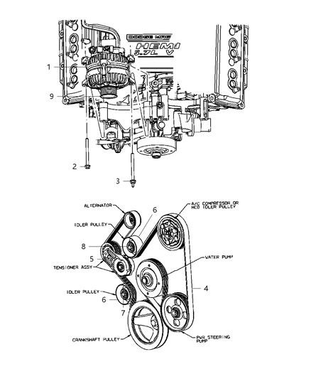 2006 Dodge Ram 1500 Alternator Diagram 3 - Thumbnail