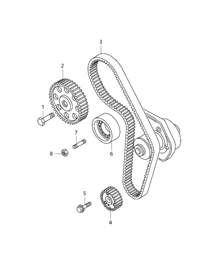 2015 Dodge Dart Crankshaft Gear Diagram for 4892689AB