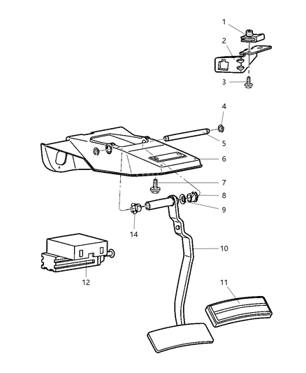 2002 Dodge Ram 3500 Regular Cab Brake Pedals Diagram