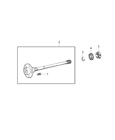 1997 Jeep Grand Cherokee Shaft - Rear Axle Diagram 2 - Thumbnail