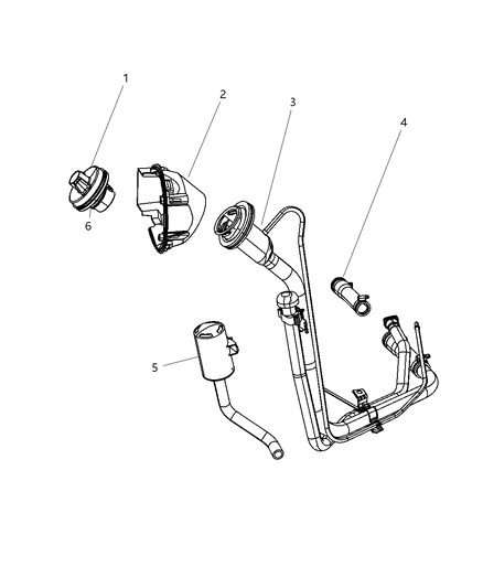 2007 Dodge Nitro Hose Fuel Diagram for 52129228AD