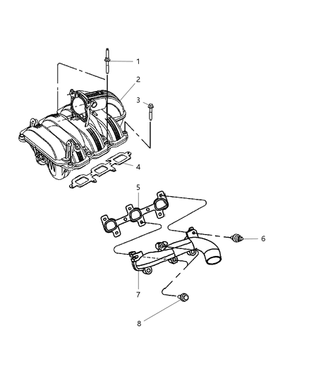2006 Jeep Commander Manifolds - Intake & Exhaust Diagram 1 - Thumbnail