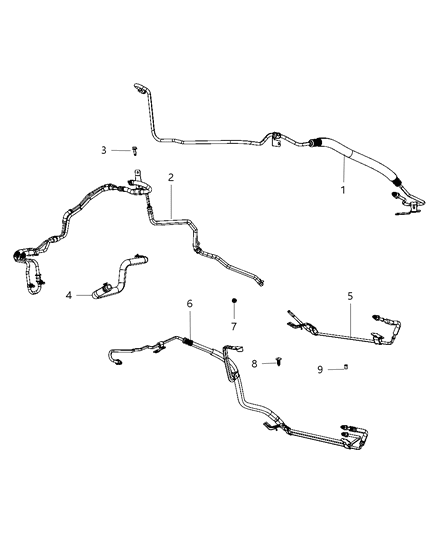 2012 Dodge Caliber Hose Power Steering Pressure Diagram for 5105975AF