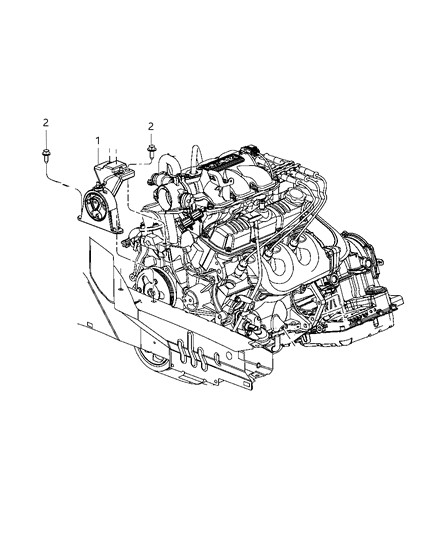 2008 Chrysler Pacifica Engine Mounting Diagram 6 - Thumbnail