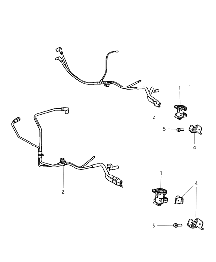2005 Chrysler Sebring Hose Pollution Control Valve Diagram for 4792438AC
