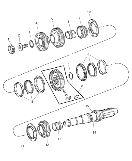 2006 Jeep Wrangler Countershaft Diagram