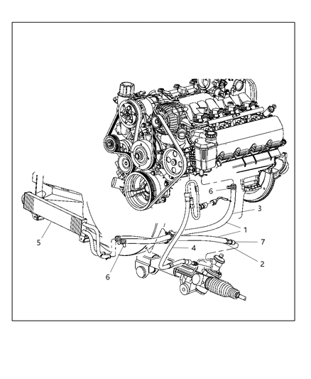 2011 Ram 1500 Hose Power Steering Return Diagram for 68053201AD
