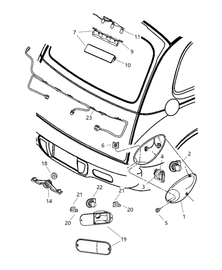 2007 Chrysler PT Cruiser Socket, Front Diagram for 4805206AA