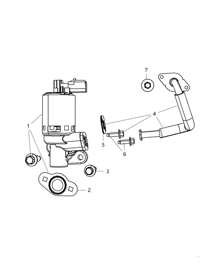 2009 Dodge Journey EGR Valve & Related Diagram 3 - Thumbnail