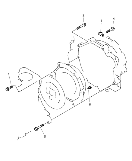 2005 Chrysler Sebring Coupe Transaxle Mounting of Manual Transmission Diagram 2 - Thumbnail