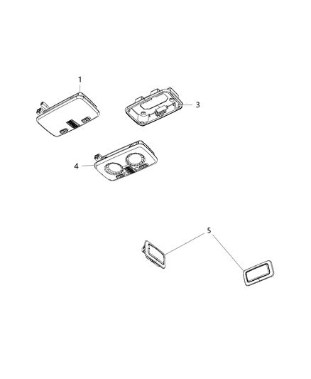2021 Ram ProMaster 1500 Lamp Dome Diagram for 5YC36LA6AC