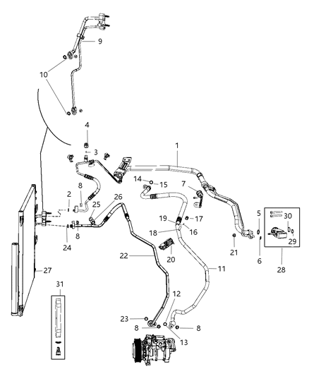 2015 Ram 1500 Fill Valve Cap Diagram for 68237082AA