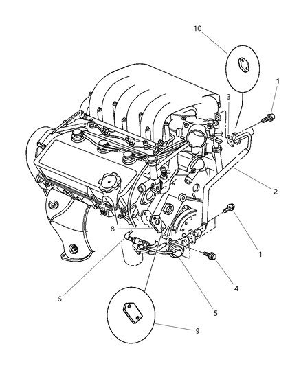 1997 Dodge Stratus Screw (M6 X 1.00 X 35 ) (Not Serviced) Diagram for 4591374