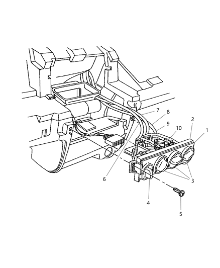 1997 Dodge Neon Control Assembly Diagram for 4886204AA