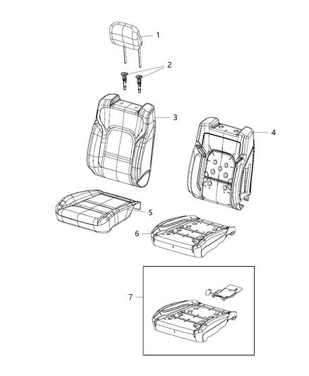 Occupant Sensor, Front Passenger Side Diagram for 68396576AE