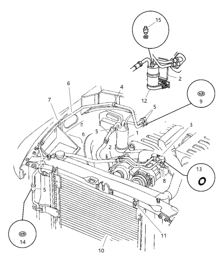 2001 Dodge Ram 2500 Regular Cab Plumbing - A/C Diagram 1 - Thumbnail