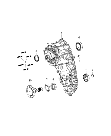 2014 Ram 3500 Cab Chassis Front Case & Related Parts of Transfer Case Diagram 3 - Thumbnail
