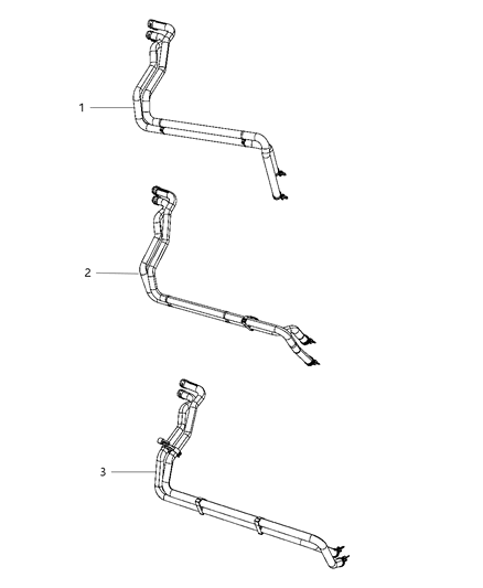 2010 Dodge Ram 1500 Hose Heater Core Diagram for 55056906AB