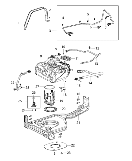 2014 Ram 3500 Bracket Def Tank Diagram for 68228761AA