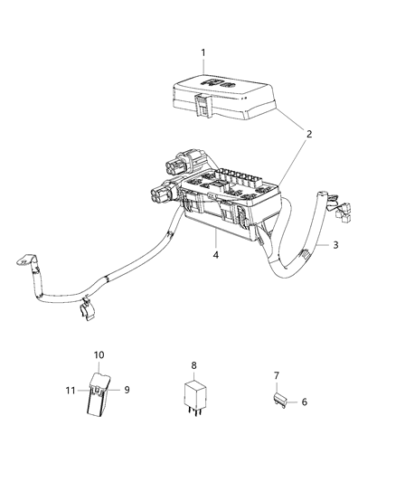 2015 Ram 3500 Cab Chassis Auxiliary & Integral PDC Diagram