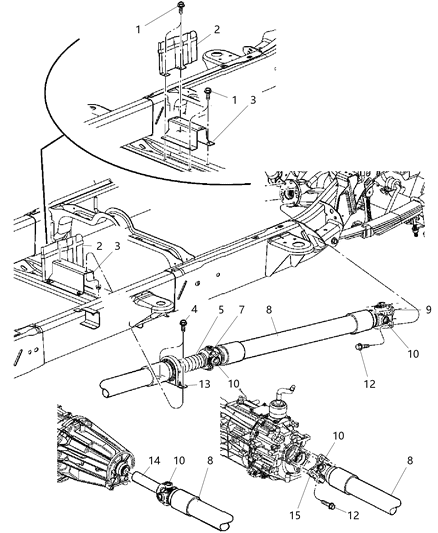 2006 Dodge Dakota Propeller Shaft - Rear Diagram 2 - Thumbnail